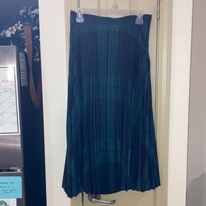 Ruffle skirt, green and blue